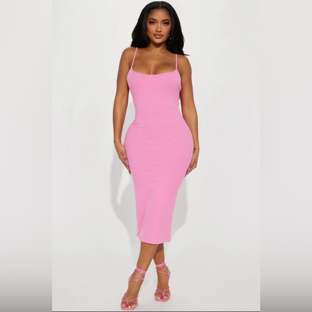 Brand New Pink Ribbed Dress